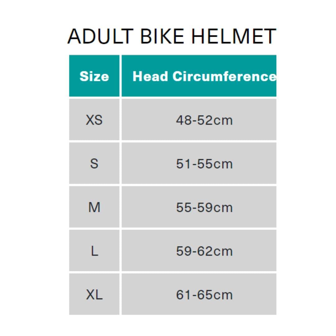 Fox helmet 2024 size chart